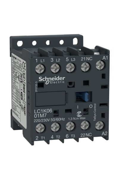 Schneider Electric Schneider LC1K1601B7 TeSys K 16 A 7,5 kW 24V AC Contact 3 ...