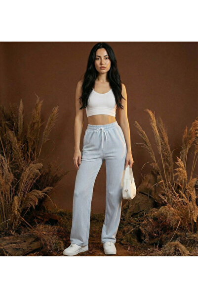 Miyalon Жіночі спортивні штани з еластичним поясом, широкими штанинами та смужками – літні, зручні та стильні