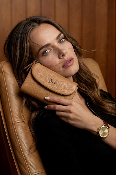 Grande Genuine Leather Wallet Tan - 10 Card Holders, Magnetic Closure, Zipper...