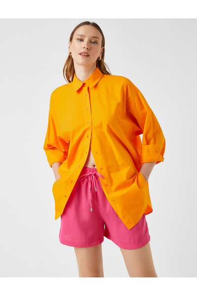 Koton Μίνι σορτς με δέσιμο στη μέση και τσέπη