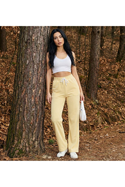 Miyalon Жіночі спортивні штани з еластичним поясом, широкими штанинами та смужками – літні, зручні та стильні