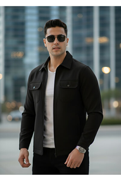 Smoke Erkek Kontrast Yakalı Linea Mevsimlik Mont