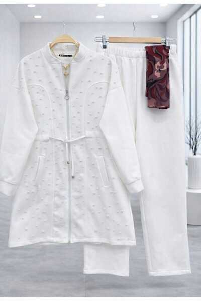 MODA VEDAT Pearl Detail Scuba Suit