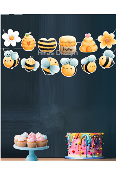 Hiras Dizayn 12 bucăți Banner drăguț și cu streamer pentru ziua de naștere - ...