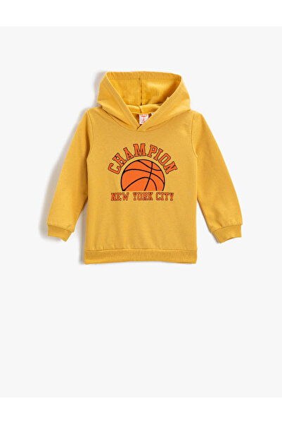 Koton Bawełniana bluza z kapturem i nadrukiem koszykówki