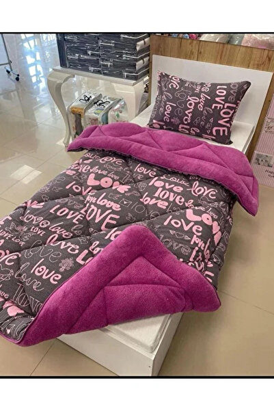 VENTİ VENTİSCA Midnight Welsoft Pamuklu Çift Taraflı Desenli Tek Kişilik Yorg...