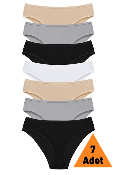 Aybome 7-Piece Cotton Slip Panties Stretch Fabric Flexible Soft Economical Set