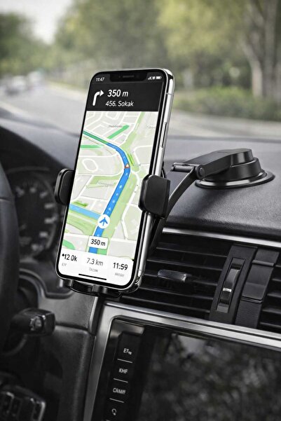 TEKNOAS İLETİŞİM Araç İçi Telefon Tutacağı – Vakumlu , Uzanabilir ve Kısalabi...