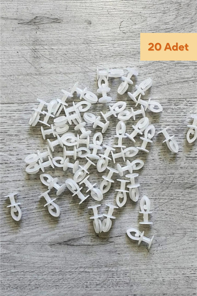 TAYEM 20 Adet Geçmeli Perde ve Tül Düğmesi, Korniş Halkası, Dikilebilir Perde...