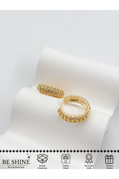 Be shine accessories VİP Taşlı Küpe