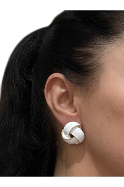 MODAMİRA AKSESUAR Sarmal | Düğüm Model Tarz Gold Kaplama Mineli Bombeli Küpe ...