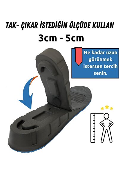 MagicFoot 5 Cm Boy Uzatıcı Tabanlık Ünisex Geliştirilmiş Özel Üretim Gizli Topuk Yükseltici