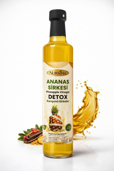 Nursima Ananas Sirkesi Doğal Fermantasyon Pineapple Vinegar Ananas Detox Sirk...