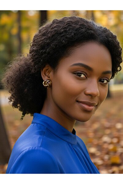 MODAMİRA AKSESUAR Sarmal | Düğüm Model Tarz Gold Kaplama Mineli Bombeli Küpe ...