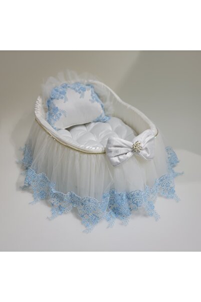 JULYA KİDS Dantelli Luxury Baby Bed Blue – Royal Design