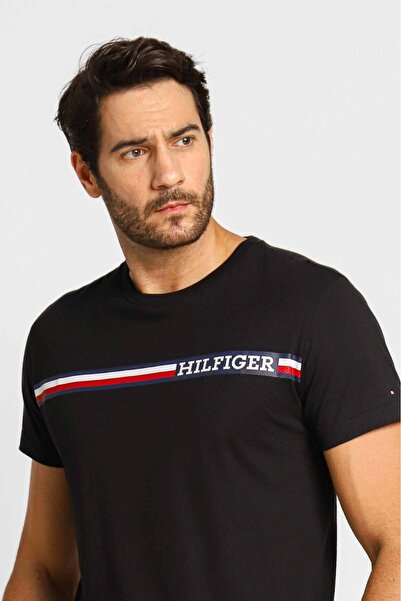 Tommy Hilfiger Regular Fit Men's Brand Logo Detailed Short Sleeve Round Neck ...