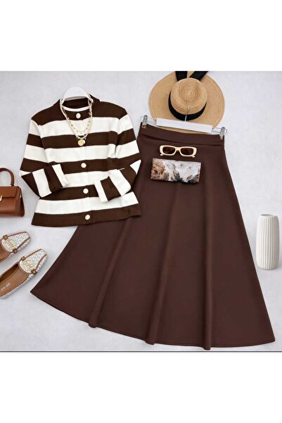 MODA VEDAT SET 2 PIECE CARDIGAN-ROCHIE PENTRU FEMEI