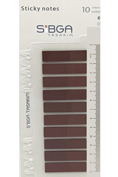 sibga tasarım Şeffaf Koyu Kahverengi Postit Post-it Post it. Kitap Ayracı Ayraç Postit Sticker Not Kağıdı