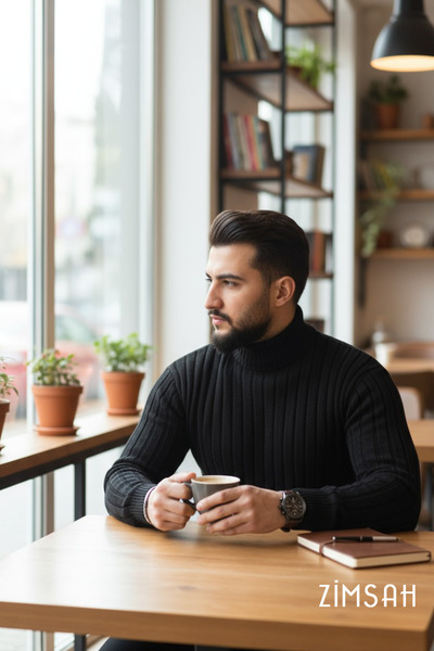 Genel Markalar Erkek Triko Balıkçı Yaka Boğazlı Kazak