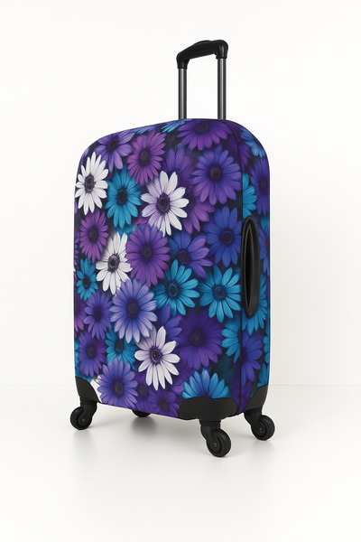 Trink Çanta Husă pentru valiză din material textil și husă pentru valiză (0-flori violet) Cabină