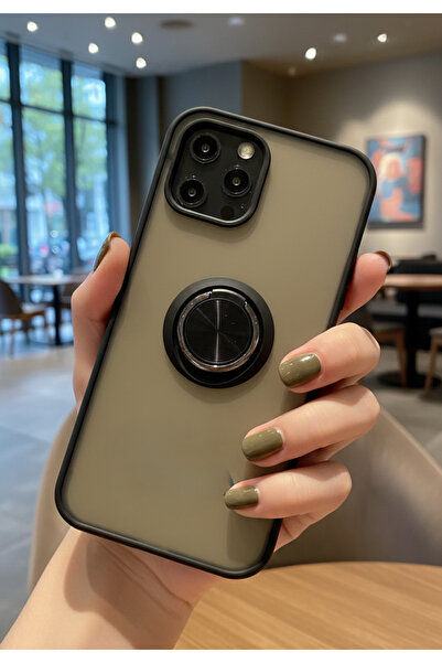 Hatreds iPhone 12 Pro Max İçin Kamera Korumalı Yüzüklü Kılıf - Leke Tutmaz Ma...