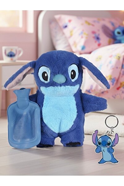 toysme Stitch Peluş Sıcak Su Torbası (Stitch Anahtarlık HEDİYE) Yumuşak Kılıf – Çocuk & Yetişkin Kullanımı