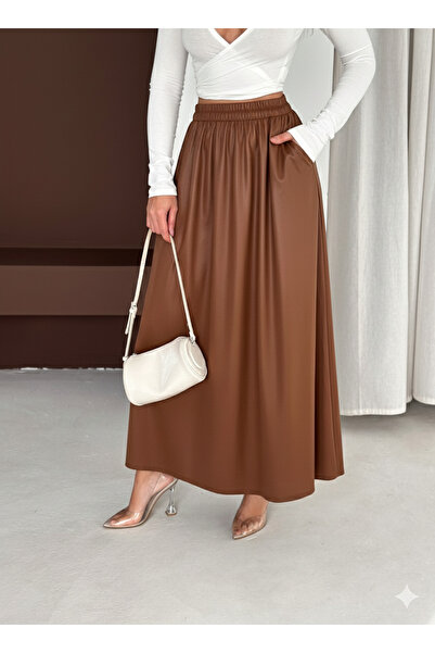 MaxiMor ΓΥΝΑΙΚΕΙΟ ΔΕΡΜΑΤΙΝΟ ΦΟΡΕΜΑ ΛΑΜΠΡΟ ΛΑΚΑΡΙΣΜΕΝΟ ΥΦΑΣΜΑ ΧΡΩΜΑ ΤΑΝΙΑ ΦΟΡΕ...