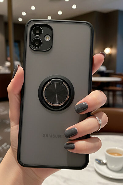 Hatreds Samsung Galaxy A04 İçin Kamera Korumalı Yüzüklü Kılıf - Leke Tutmaz M...