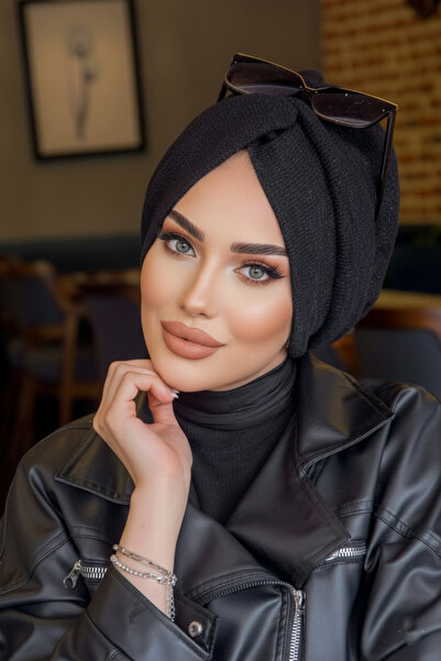 Aişe tesettür Siyah Burgu Bone