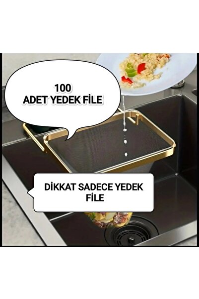 Trendhane 100 YEDEK FİLE.Lavabo Süzgeci yedeği 100 Adet DİKKAT SADECE YEDEK FİLE