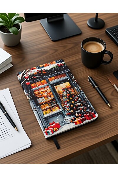 VUUKU Yılbaşı Temalı Vintage Dükkan Tasarımlı Ajanda