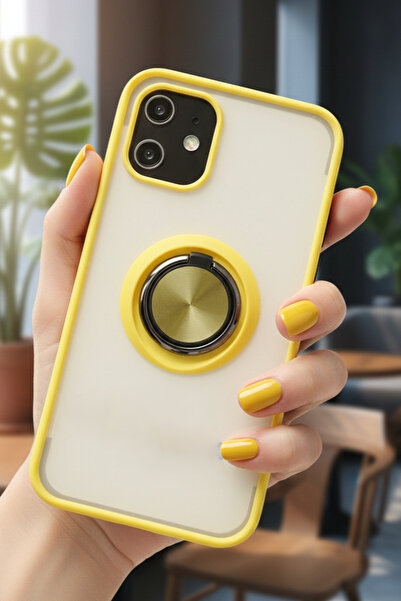 Hatreds حافظة لهاتف iPhone 12 مع حلقة لحماية الكاميرا - مقاومة للبقع وتشكل متين