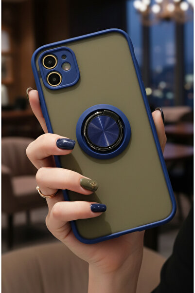 Hatreds iPhone 11 İçin Kamera Korumalı Yüzüklü Kılıf - Leke Tutmaz Mat ve Day...