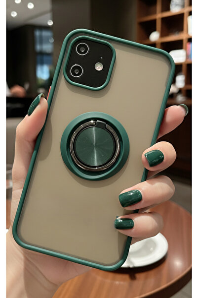 Hatreds حافظة لهاتف iPhone 12 مع حلقة لحماية الكاميرا - مقاومة للبقع وتشكل متين