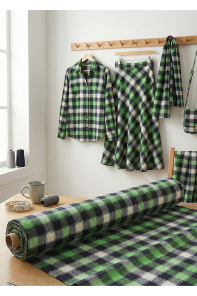 kumaş sarayı Yünlü Ekose Kumaş – Kışlık Kalın Kumaş | Ceket, Kaban, Etek ve P...