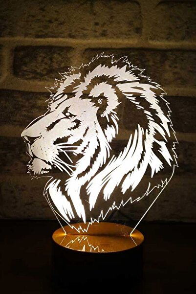 BY-LAMP Aslan Portre Figürlü Dekoratif Hediye Led Masa Lambası | ByLamp