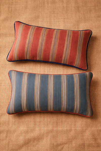 Alacastore Biyeli Çizgili Dekoratif 2 Li Yastık Kırlent Kılıf Seti