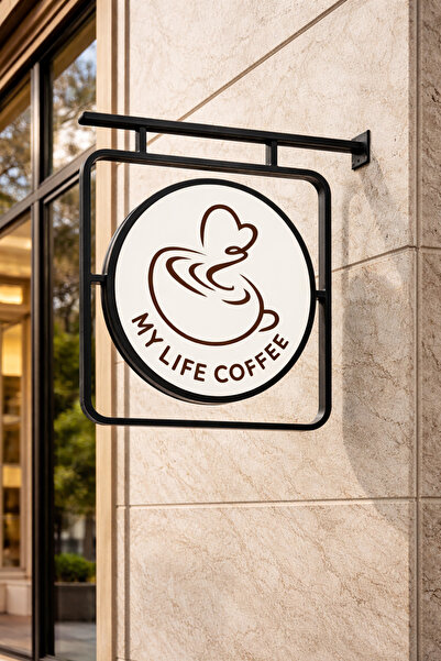 Grand City Media صندوق إضاءة دائري بإطار مخصص - 50 × 50 سم