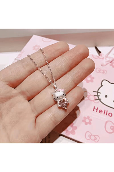 Zümrüt OyuncakStore Hello Kitty Kolye İthal Şık Kadın Kolye