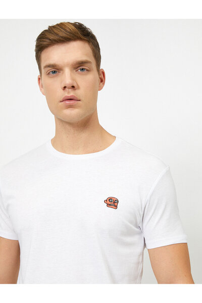 Koton Tricou cu imprimeu alb pentru bărbați 0YAM14029OK