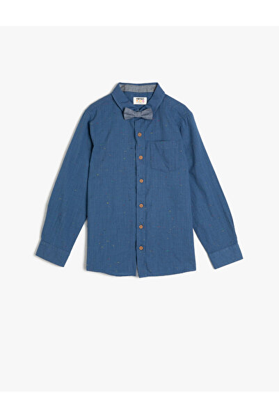 Koton Marineblaues Hemd mit Fliege für Jungen