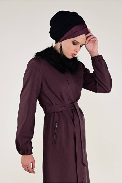 Alvina Штучне хутро з коміром і поясом 9768