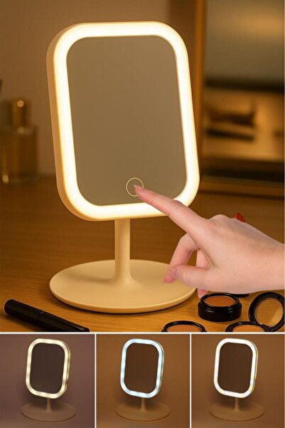 DEMPOWER Dokunmatik LED Işıklı Makyaj Aynası Beyaz