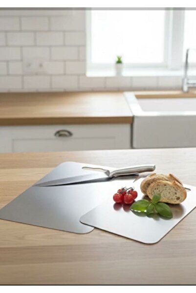 Kitchen Line لوح تقطيع من الفولاذ المقاوم للصدأ مكون من قطعتين