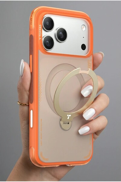 TORRAS iPhone (17 Pro Max Uyumlu) O Stand Spin Air Serisi Magsafe Kılıf - Tur...