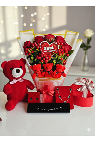 FİORELLA HEDİYE SEVGİLİYE ARKADAŞA 10 DAL KOKİNA BUKETİ, KIRMIZI GÜL BUKETİ,P...