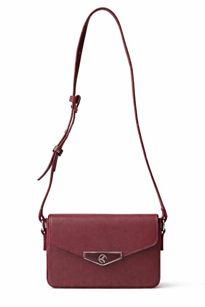 Tandi Bags حقيبة كروس دينيسا كلاريت باللون الأحمر مع غطاء