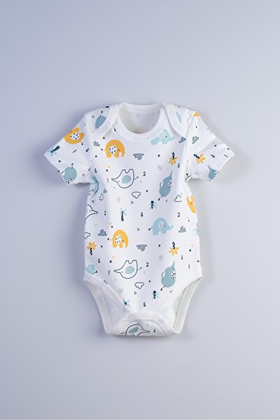 Bondberro Newborn and Baby Envelope Collar Bodysuit 100% Cotton
