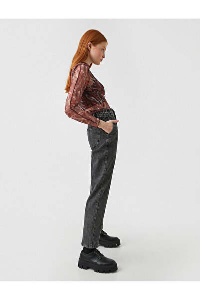 Koton Jeans mit hoher Taille – Mom-Jeans