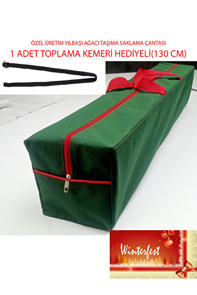 Winterfest Yılbaşı Ağacı Taşıma Saklama Çantası 150-180 cm Ağaçlara Uyumlu (ORTA BOY)